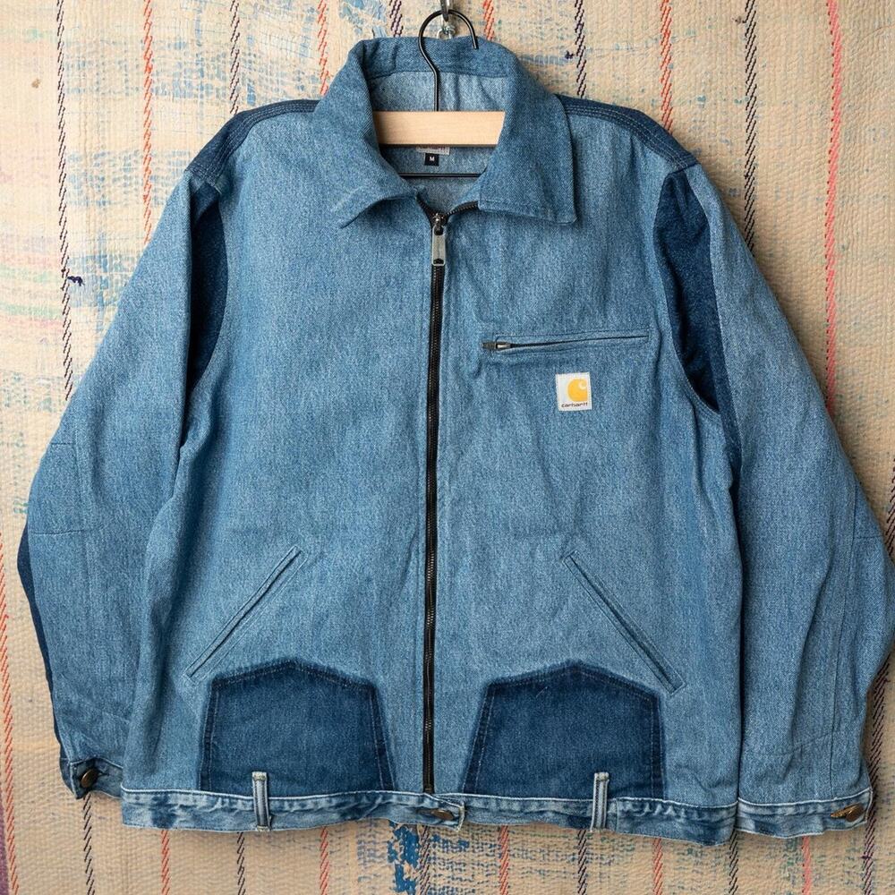 Custom upcycled carhartt detroit jacket size medium